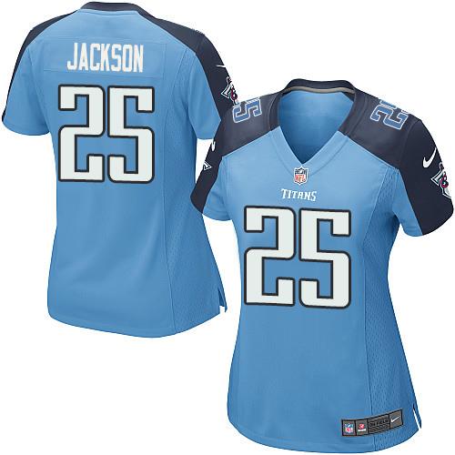 Nike Titans #25 Adoree' Jackson Light Blue Team Color Women's Stitched NFL Elite Jersey